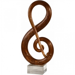 Стеклянная статуэтка "Скрипичный ключ"